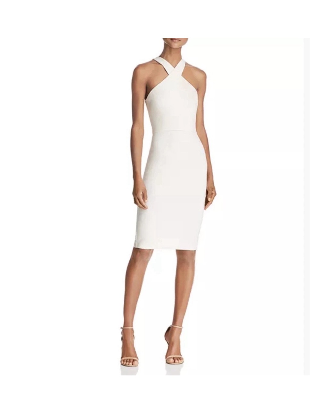 Likely Carolyn Sheath Dress NWT Size 2 White Dress Gathered Neck